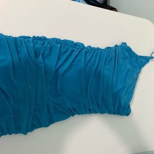 Princess Polly JOCASTA MINI DRESS TURQUOISE LOWER IMPACT